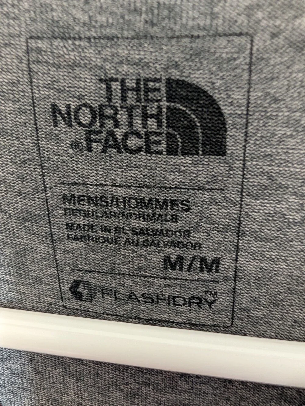 The North Face Mens Hoodie Sweatshirt Gray Hooded Pullover Flashdry M FLAW